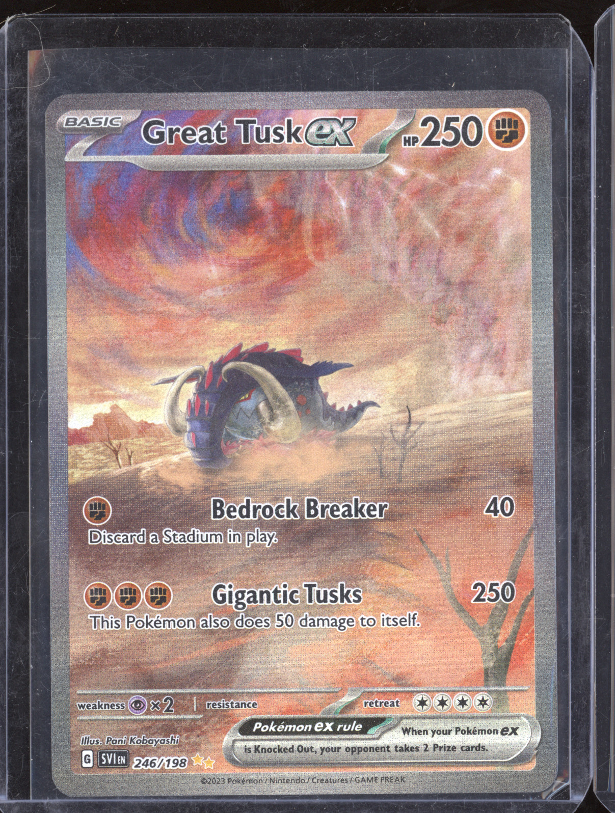 2023 Pokemon Scarlet & Violet #246 Great Tusk ex — front