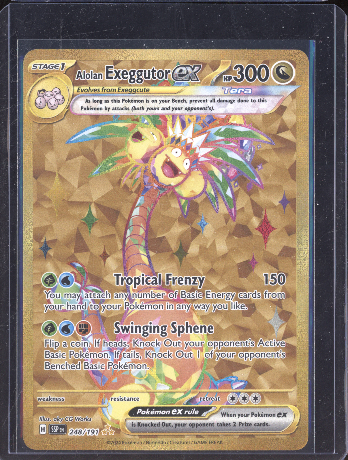 2024 Pokémon SV08: Surging Sparks #248 Alolan Exeggutor ex — front
