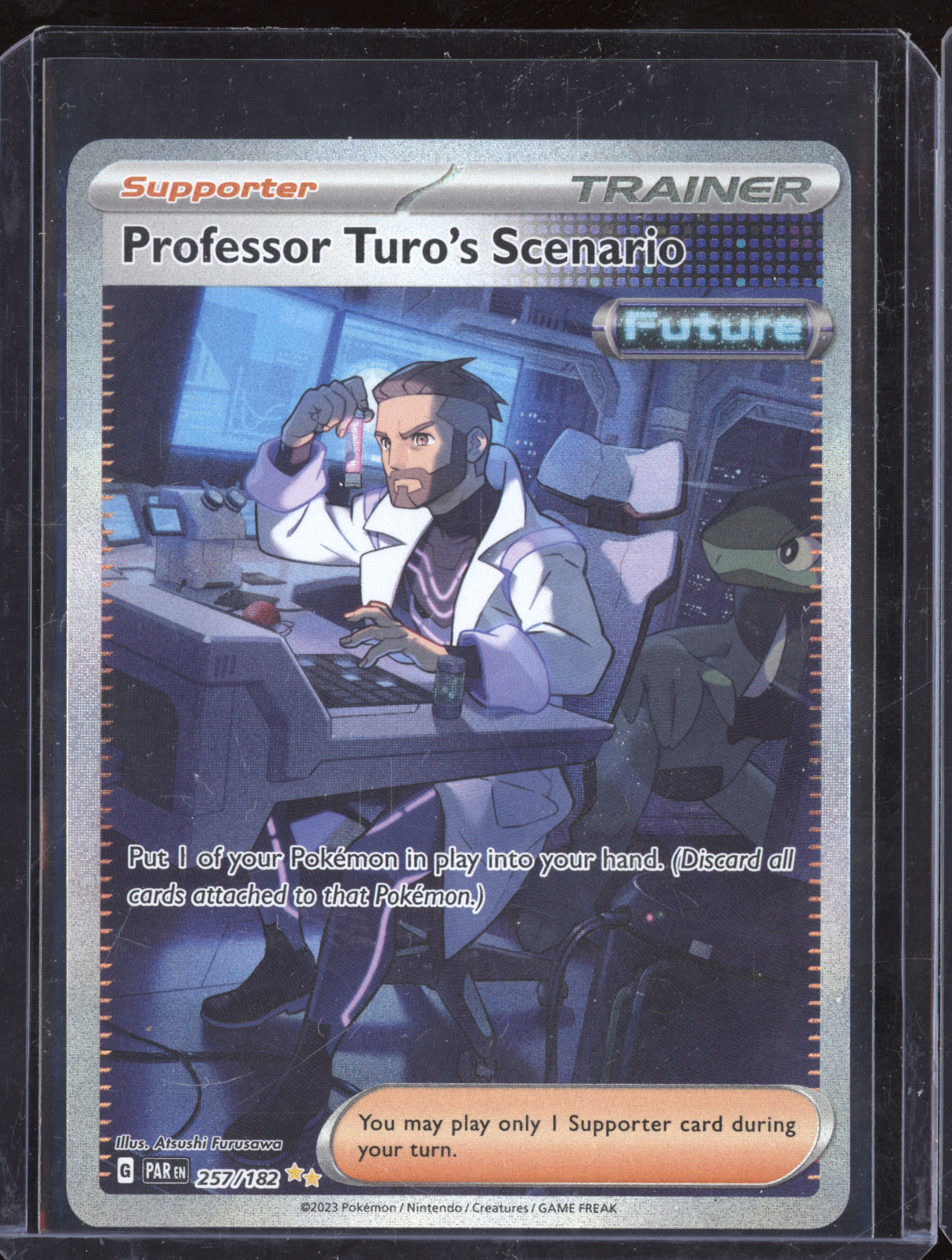 2023 Pokemon SV04: Paradox Rift #257/182 Professor Turo's Scenario — front