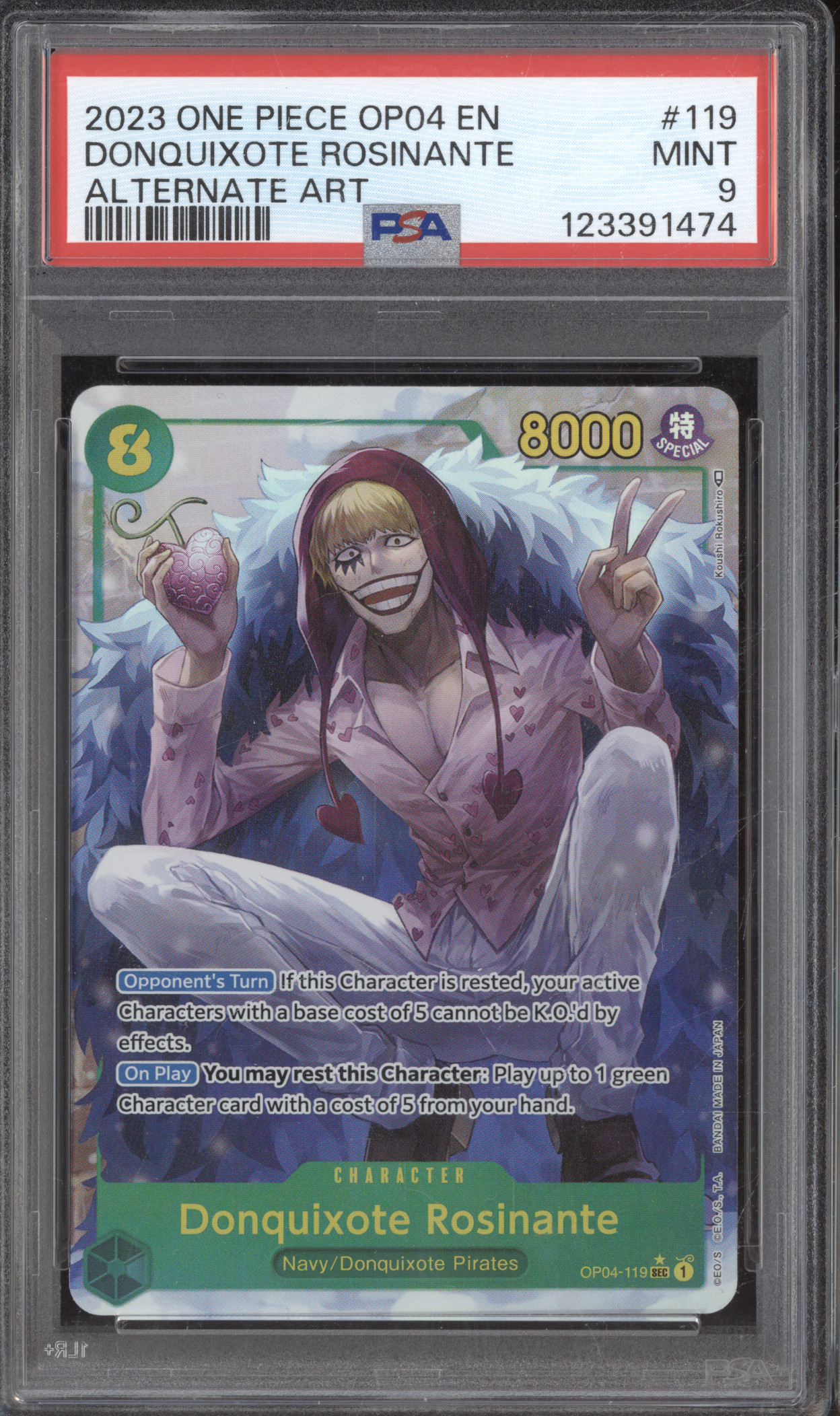 2023 One Piece OP04-119 Donquixote Rosinante Alternate Art — front