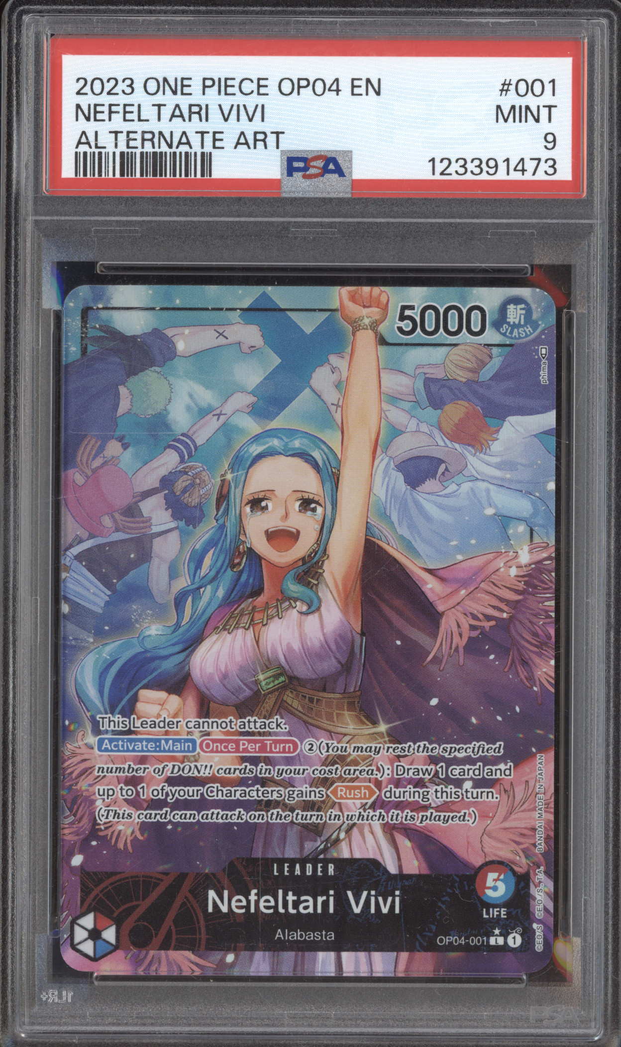 2023 One Piece OP04-001 Nefeltari Vivi Alternate Art — front
