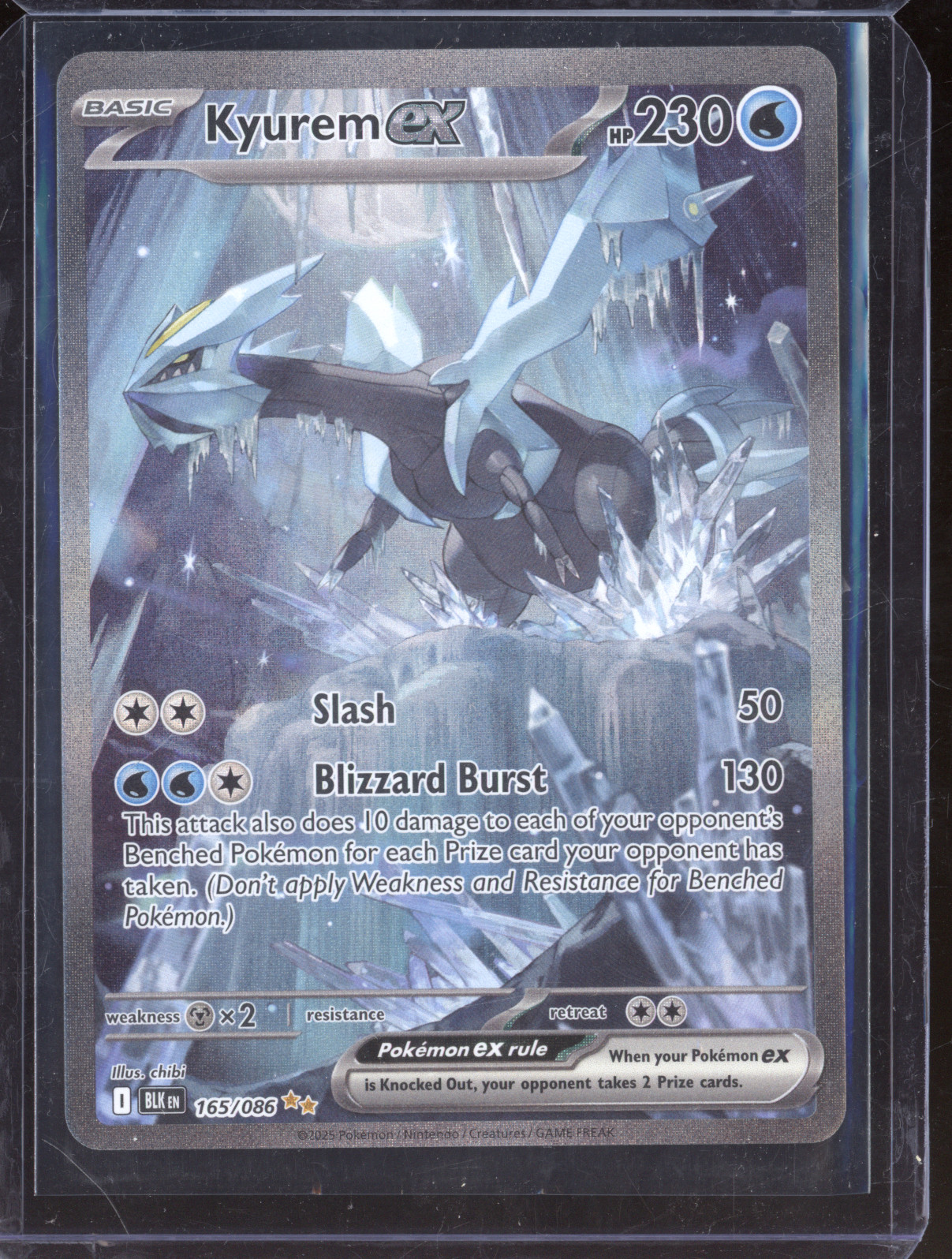 2025 Pokémon TCG #165 Kyurem ex Black Bolt Special Illustration Rare — front