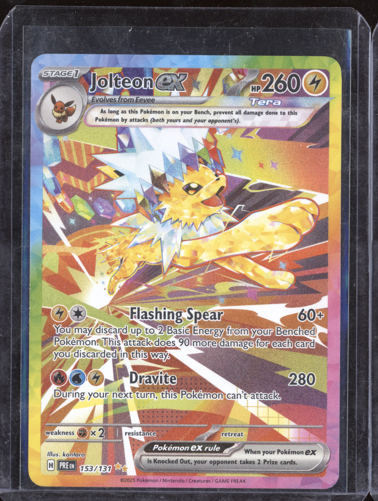 2025 Pokémon Prismatic Evolutions #153 Jolteon ex — front
