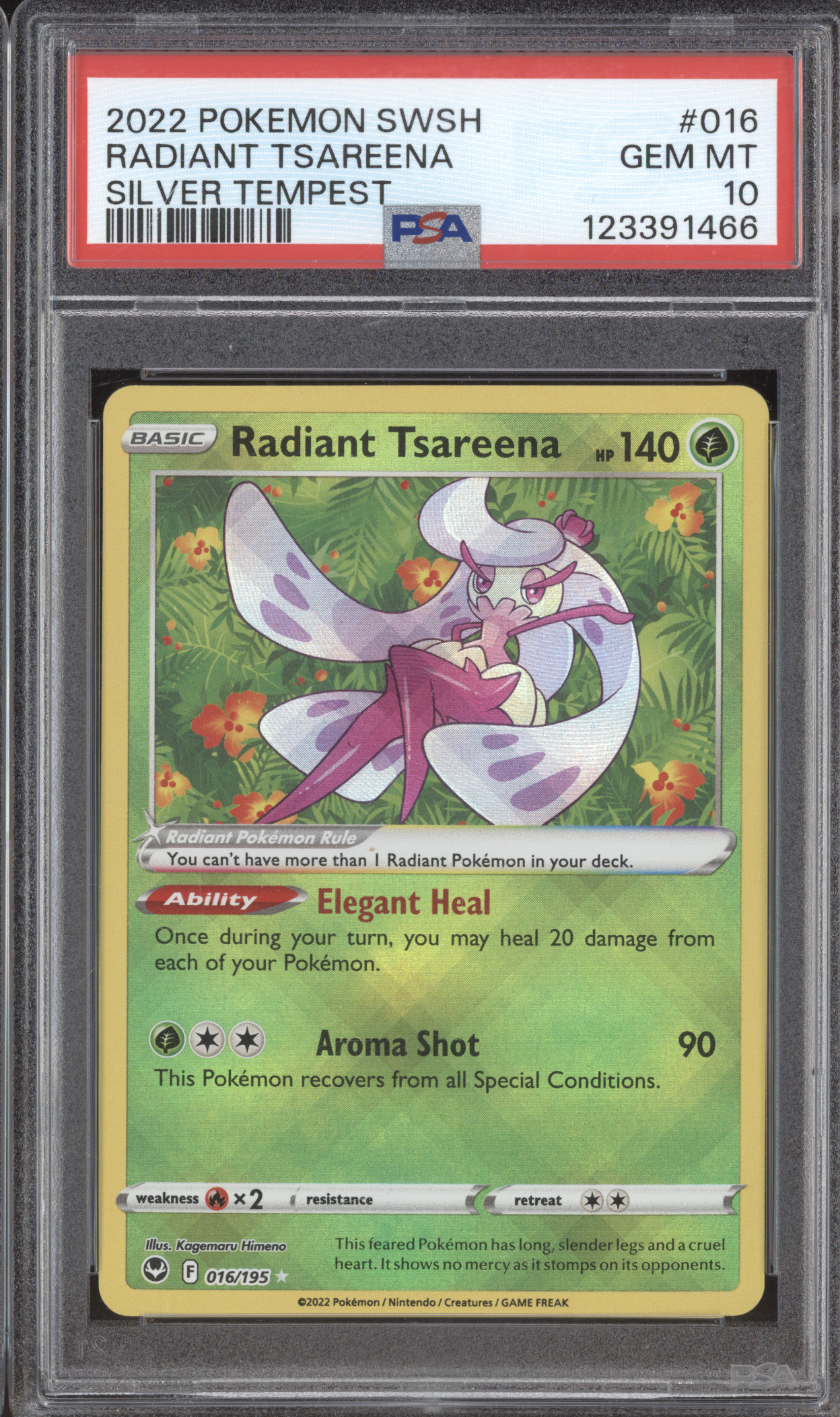 2022 Pokémon SWSH #016 Radiant Tsareena — front