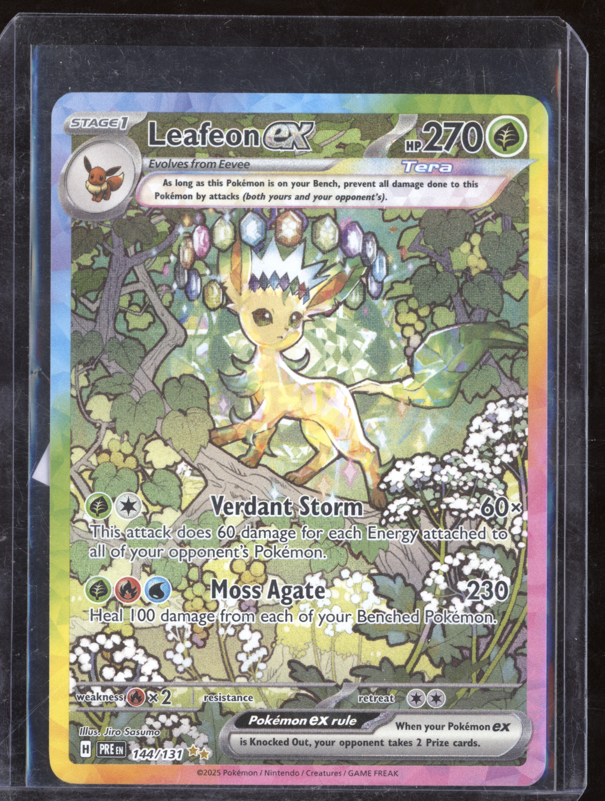 2025 Pokemon Prismatic Evolutions #144 Leafeon ex — front