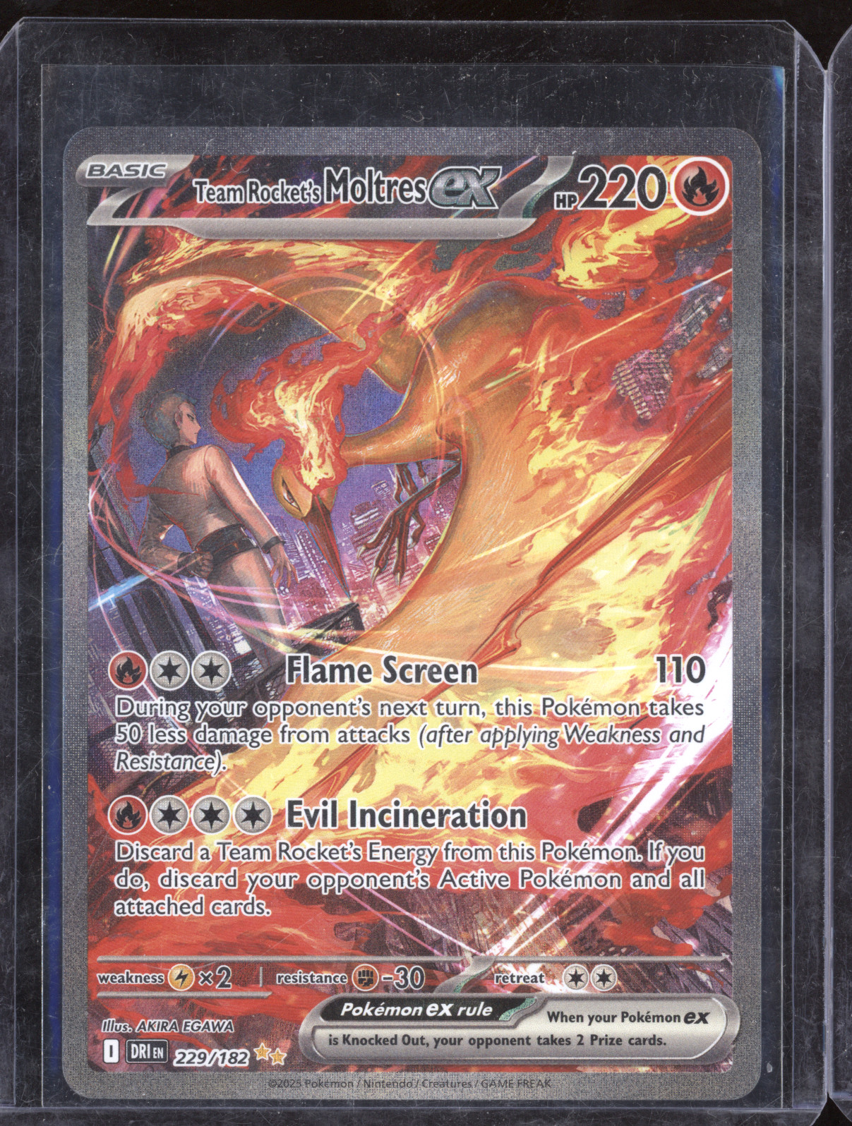 2025 Pokemon Team Rocket's Moltres ex #229 Destined Rivals — front
