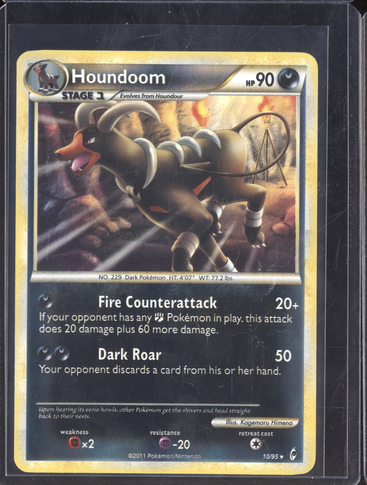 2011 Pokemon Call of Legends #10 Houndoom — front