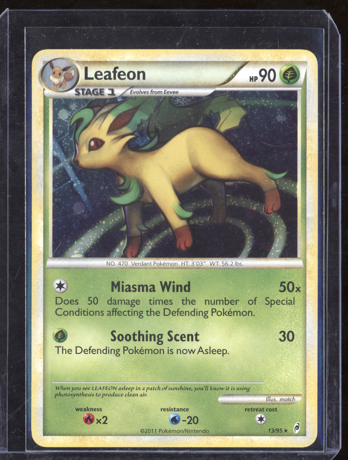 2011 Pokemon Call of Legends #13 Leafeon — front