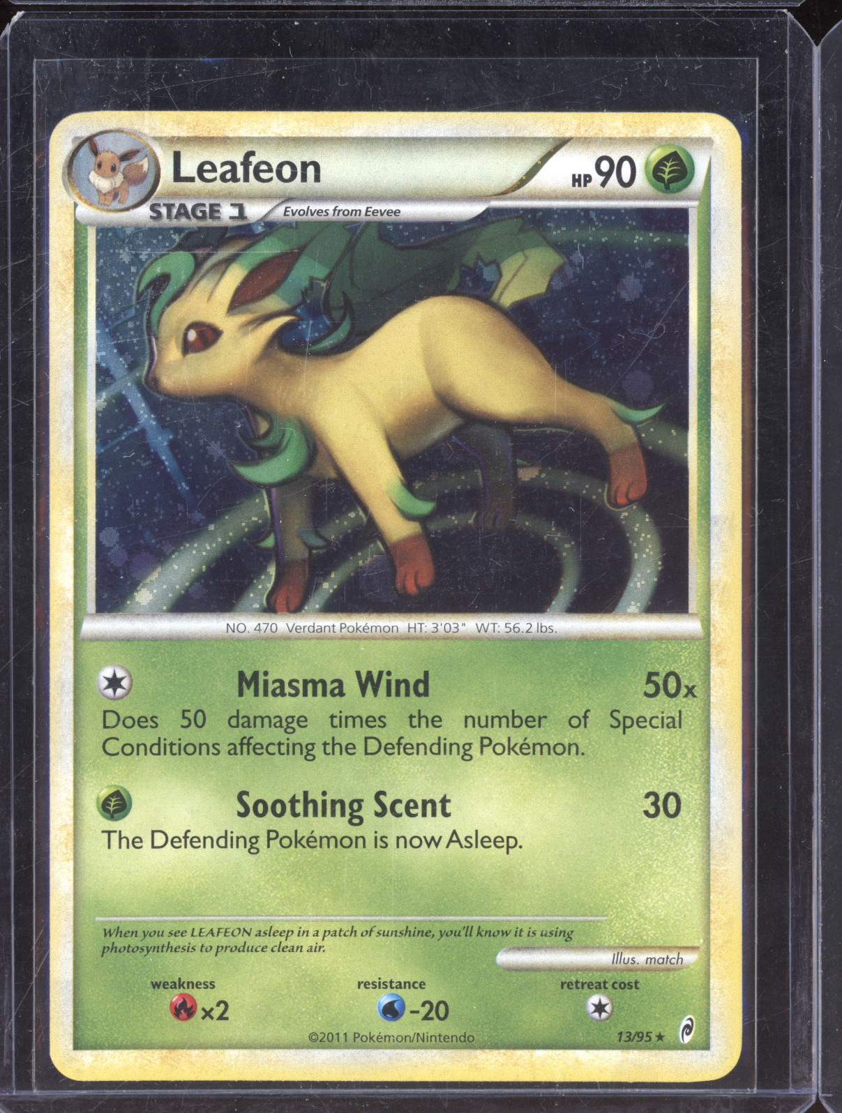2011 Pokemon Call of Legends #13 Leafeon — front