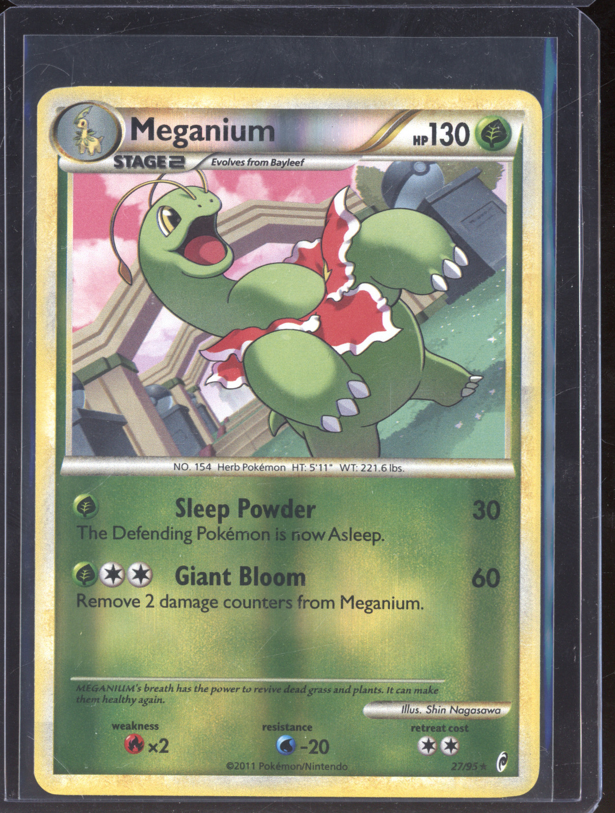 2011 Pokemon Call of Legends #27 Meganium — front