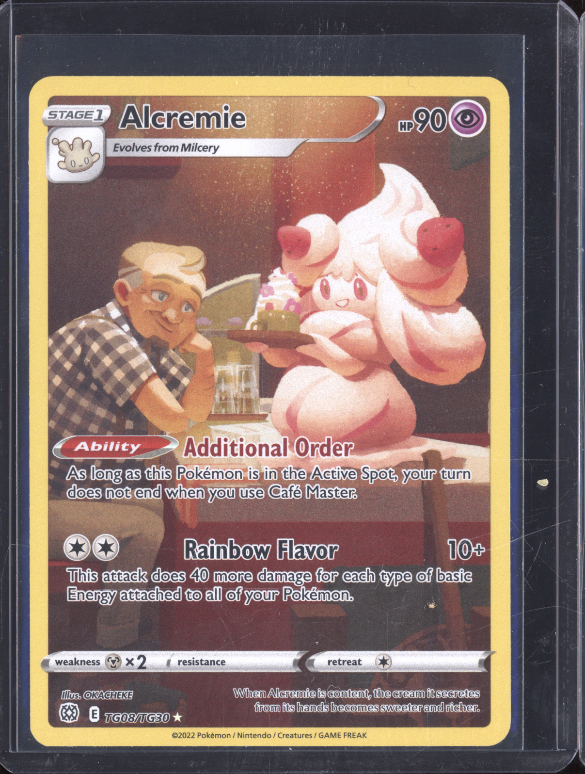 2022 Pokemon Brilliant Stars Trainer Gallery #TG08 Alcremie — front
