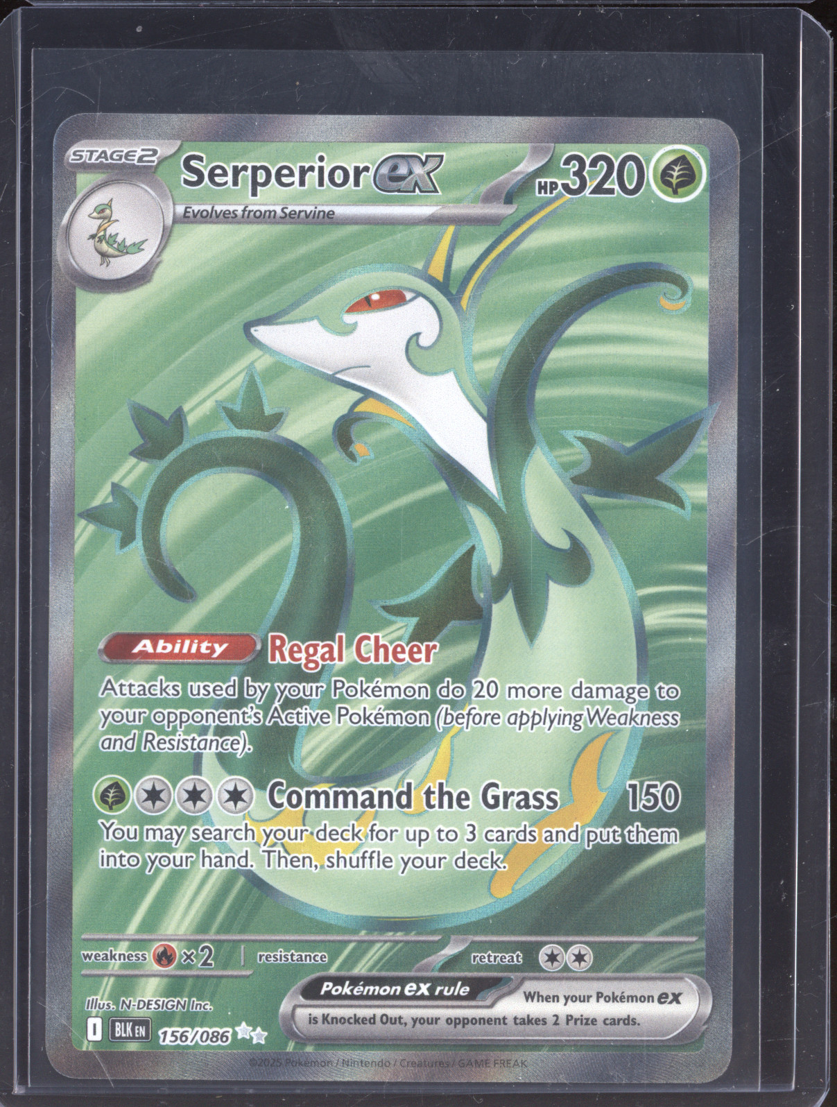 2025 Pokémon #156 Serperior ex — front