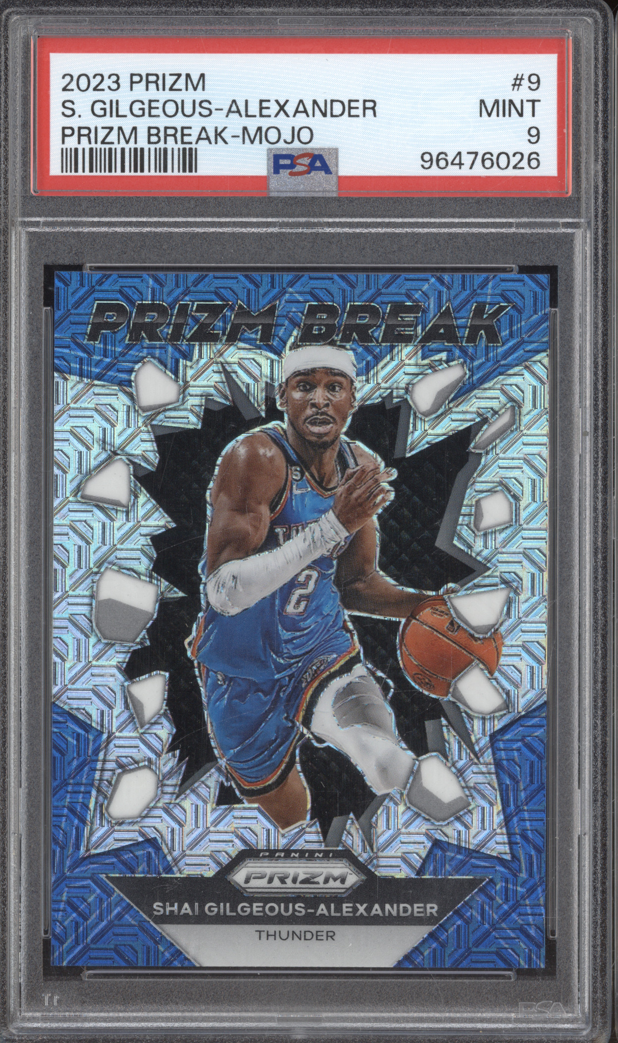 2023 Panini Prizm #9 Shai Gilgeous-Alexander Prizm Break Mojo — front