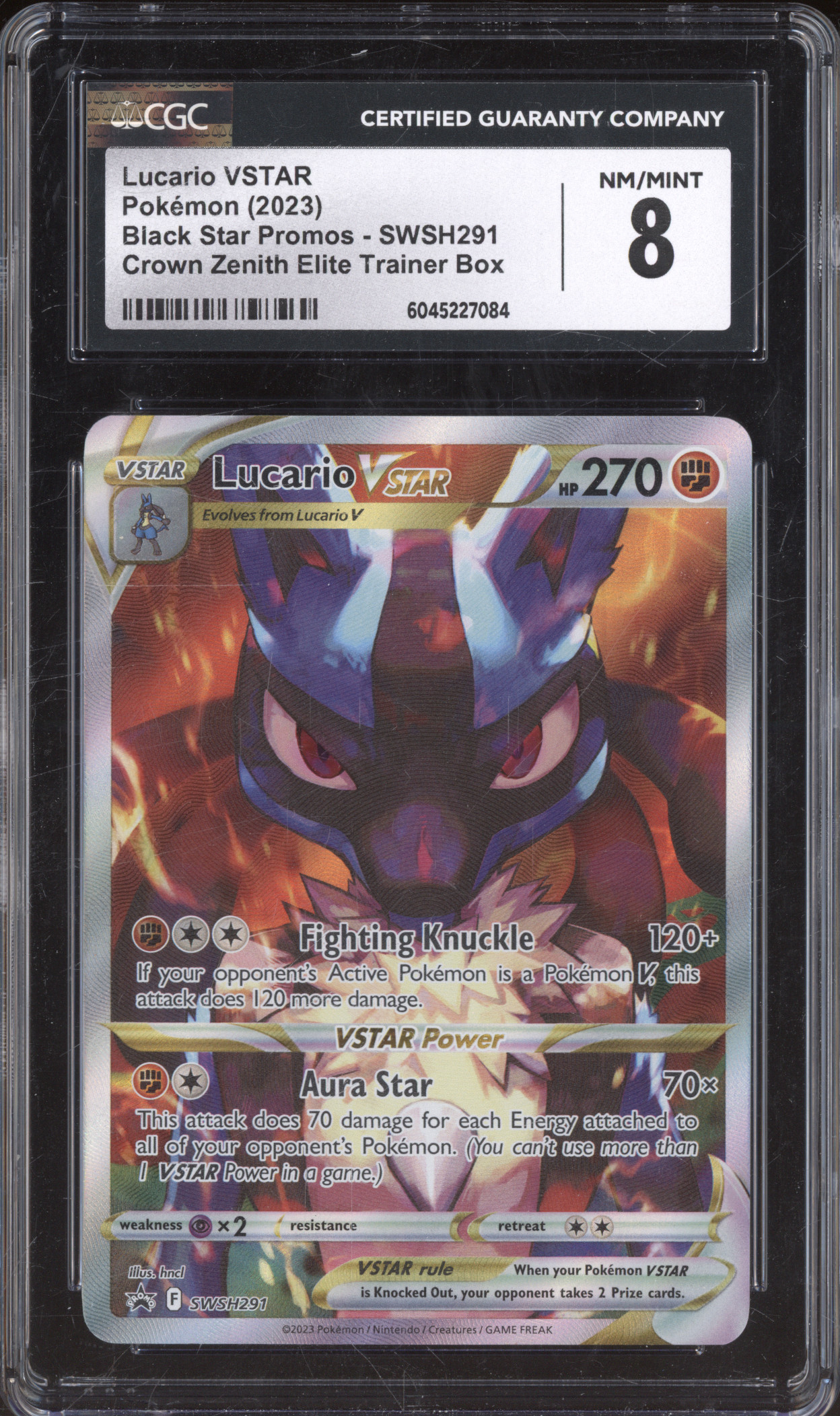 2023 Pokémon Black Star Promos SWSH291 Lucario VSTAR — front