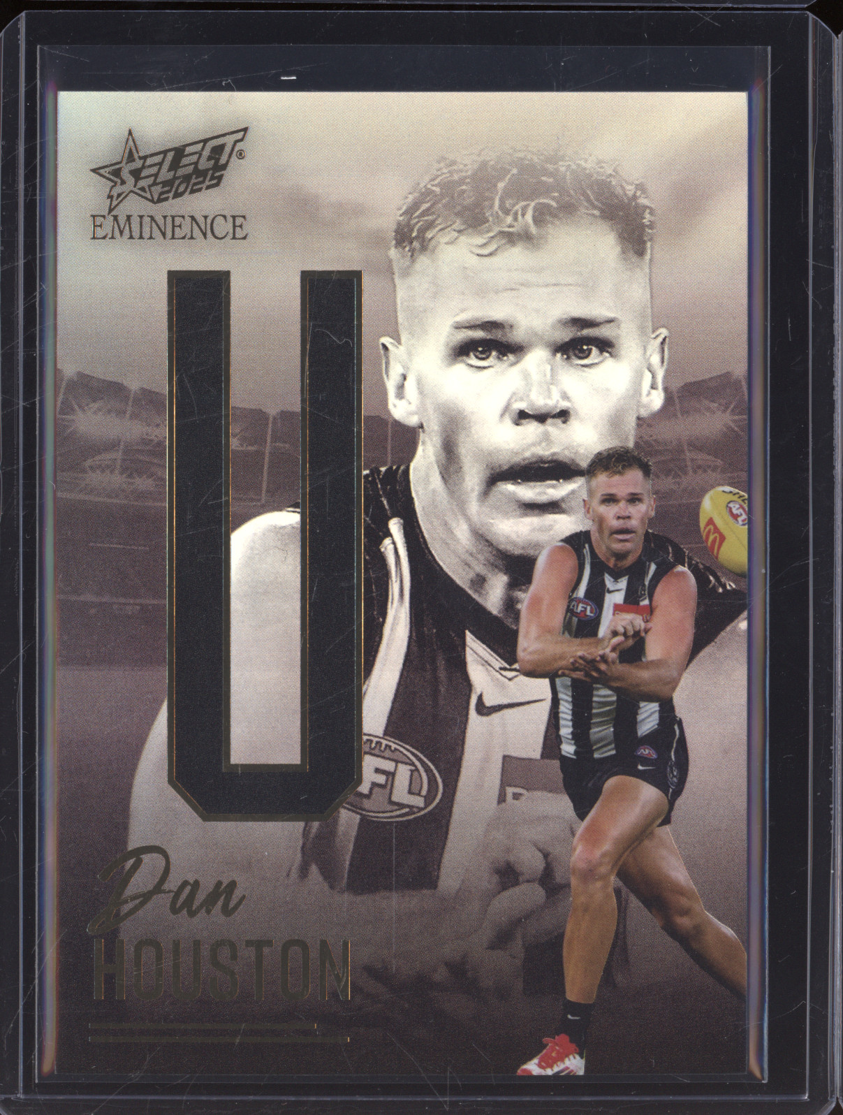 2025 AFL Select Eminence Nameplate Gold NG157 Dan Houston — front