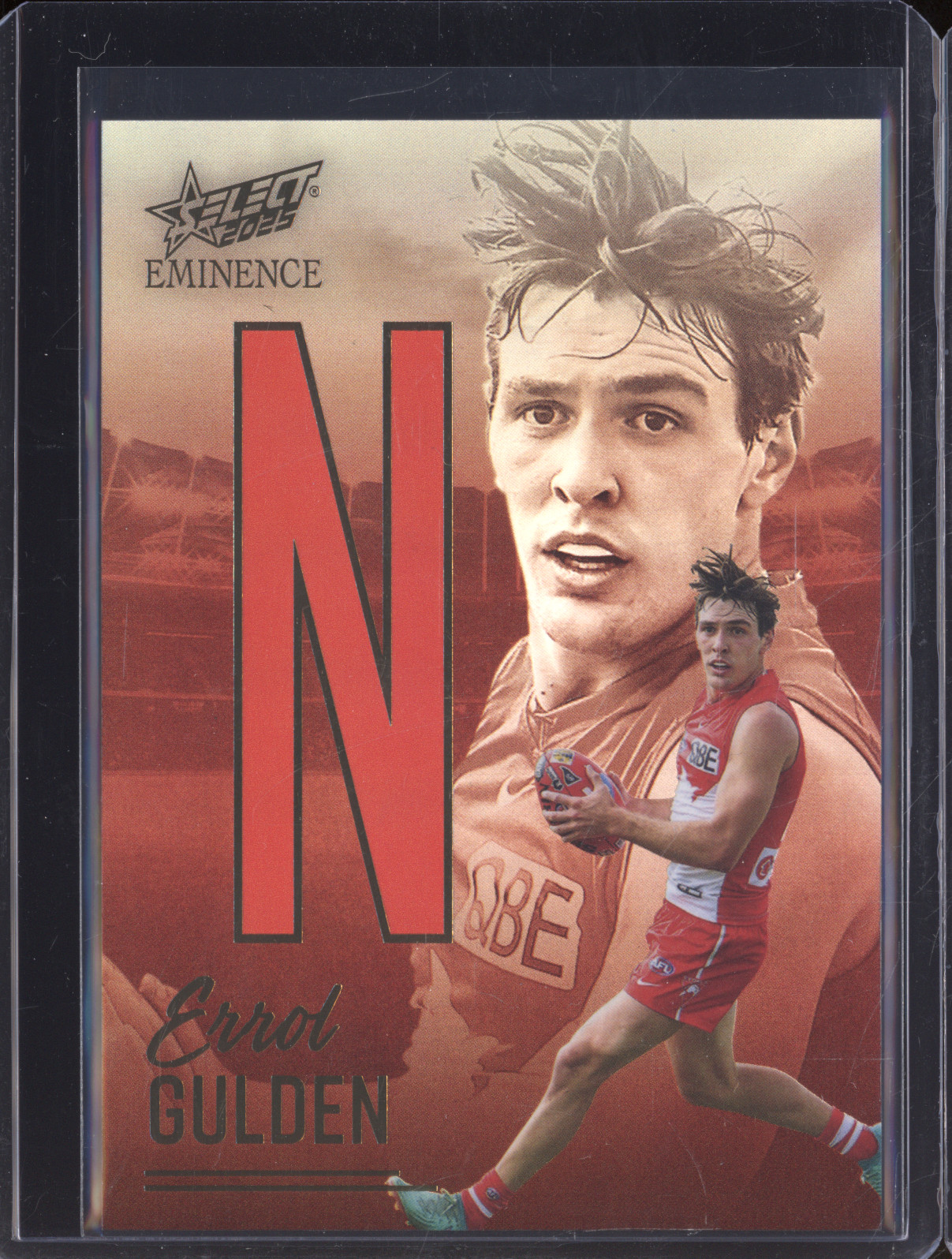 2025 Select AFL Eminence Nameplate Gold NG633 Errol Gulden Sydney — front