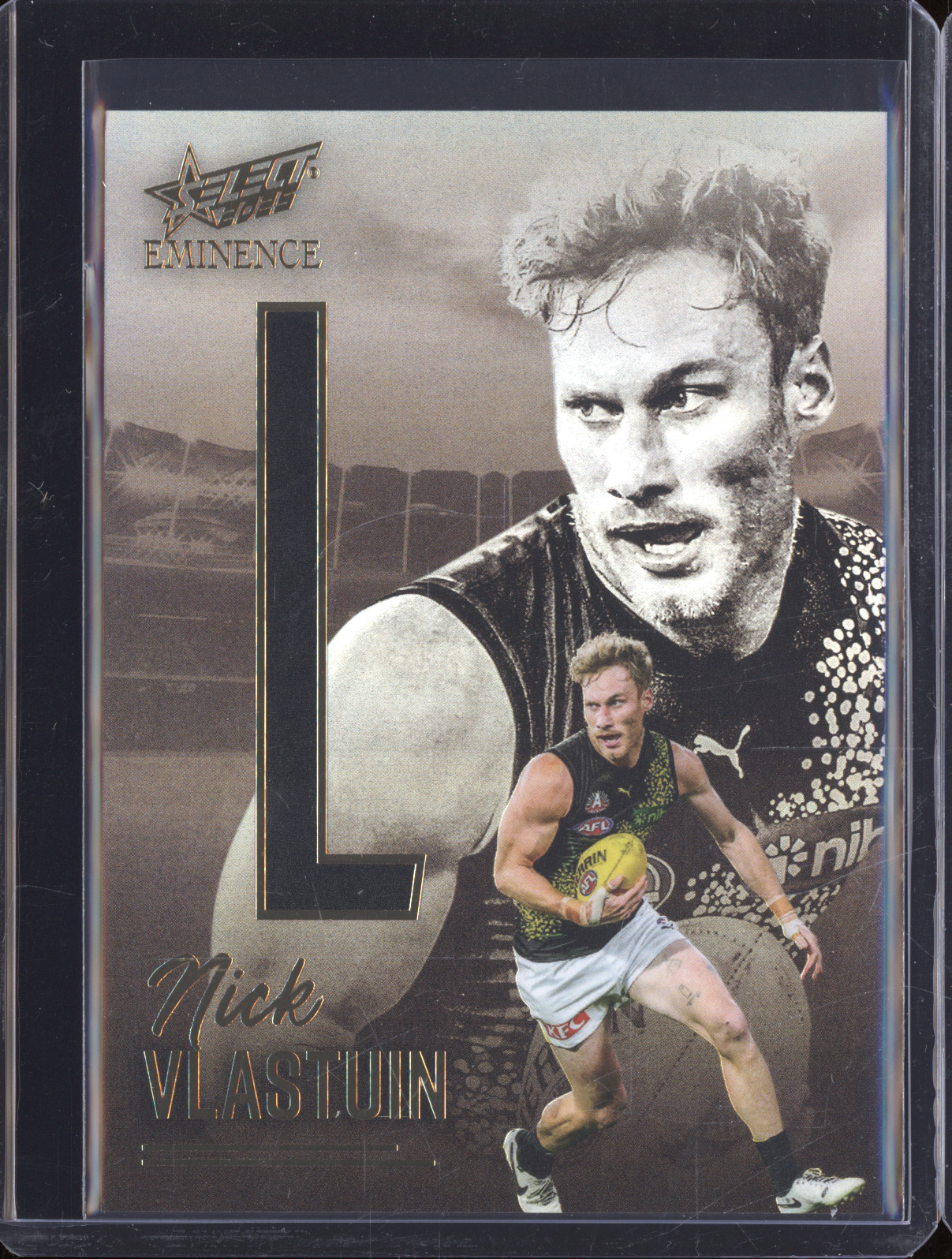 2025 Select AFL Eminence Nick Vlastuin Name Plate Gold #NG568 — front