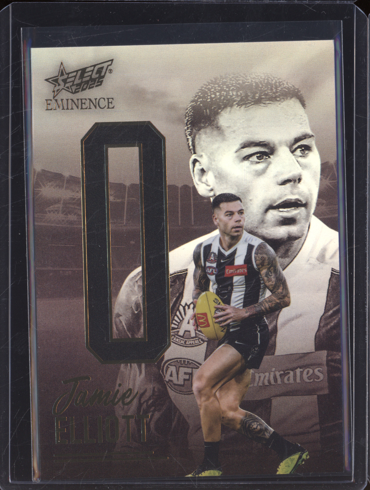 2025 Select Eminence Gold Name Plate (O) Jamie Elliott NG153 — front