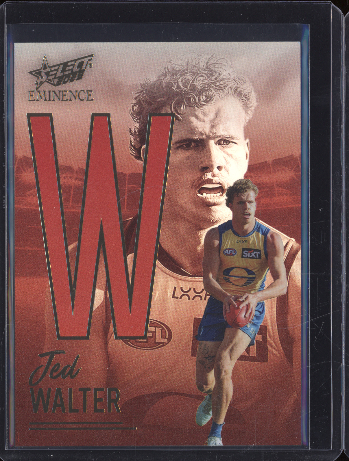 2025 Select AFL Eminence Nameplate Gold NG372 Jed Walter — front