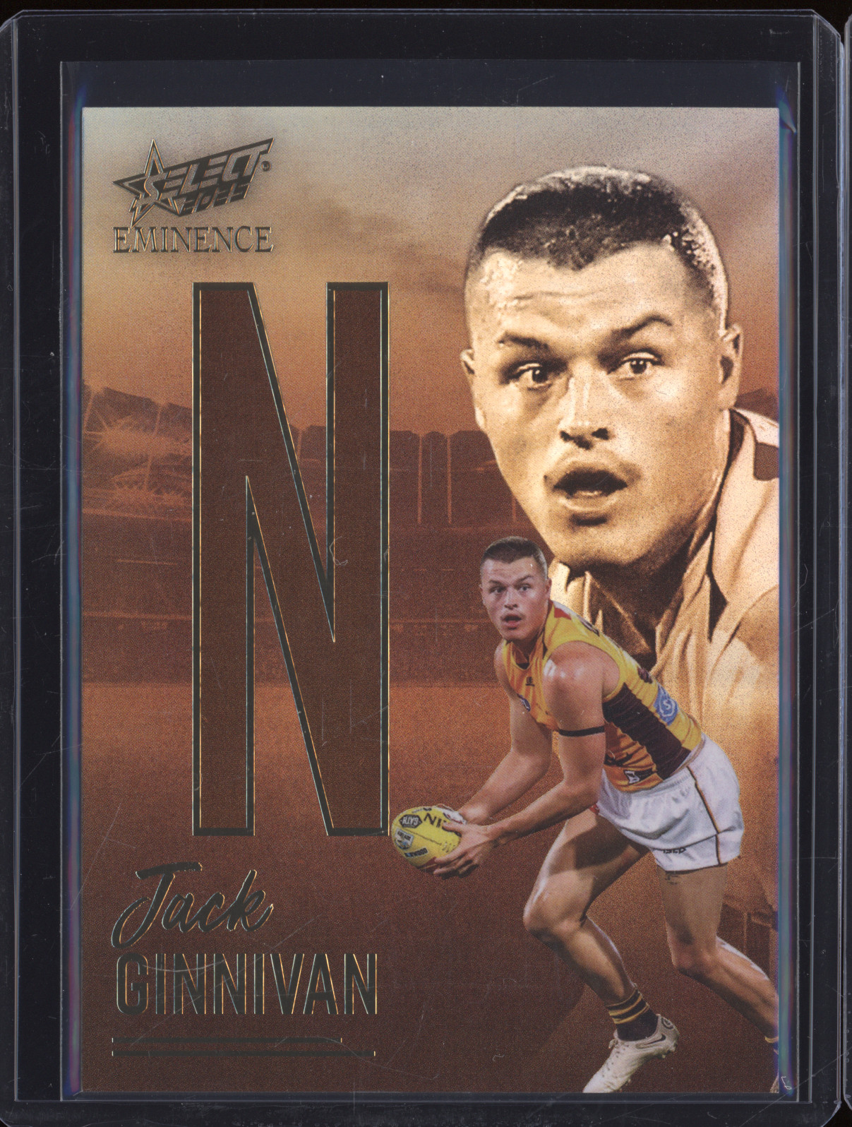 2025 Select Eminence Nameplate Gold NG386 Jack Ginnivan — front