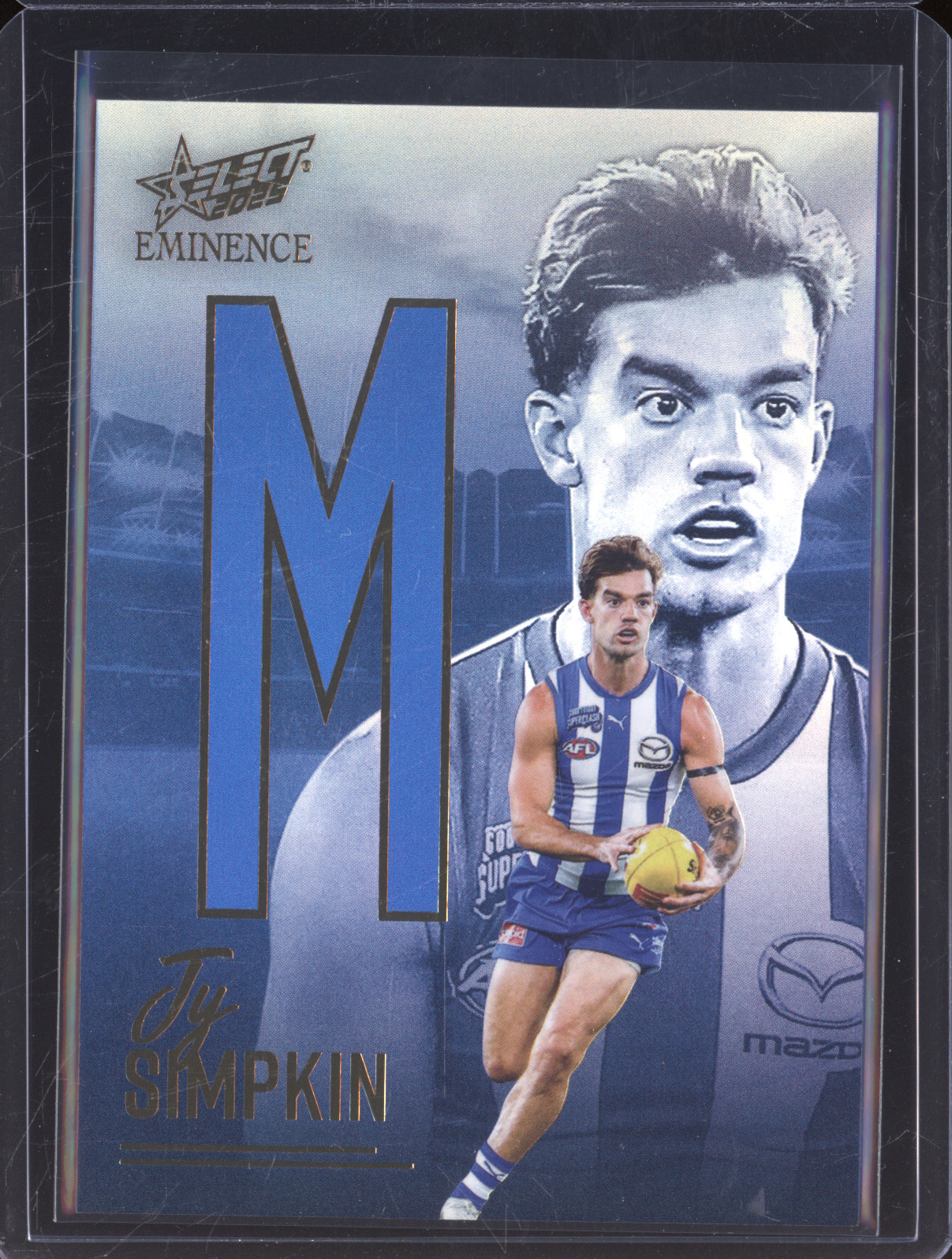 2025 AFL Select Eminence Nameplate Gold NG060 Jy Simpkin — front