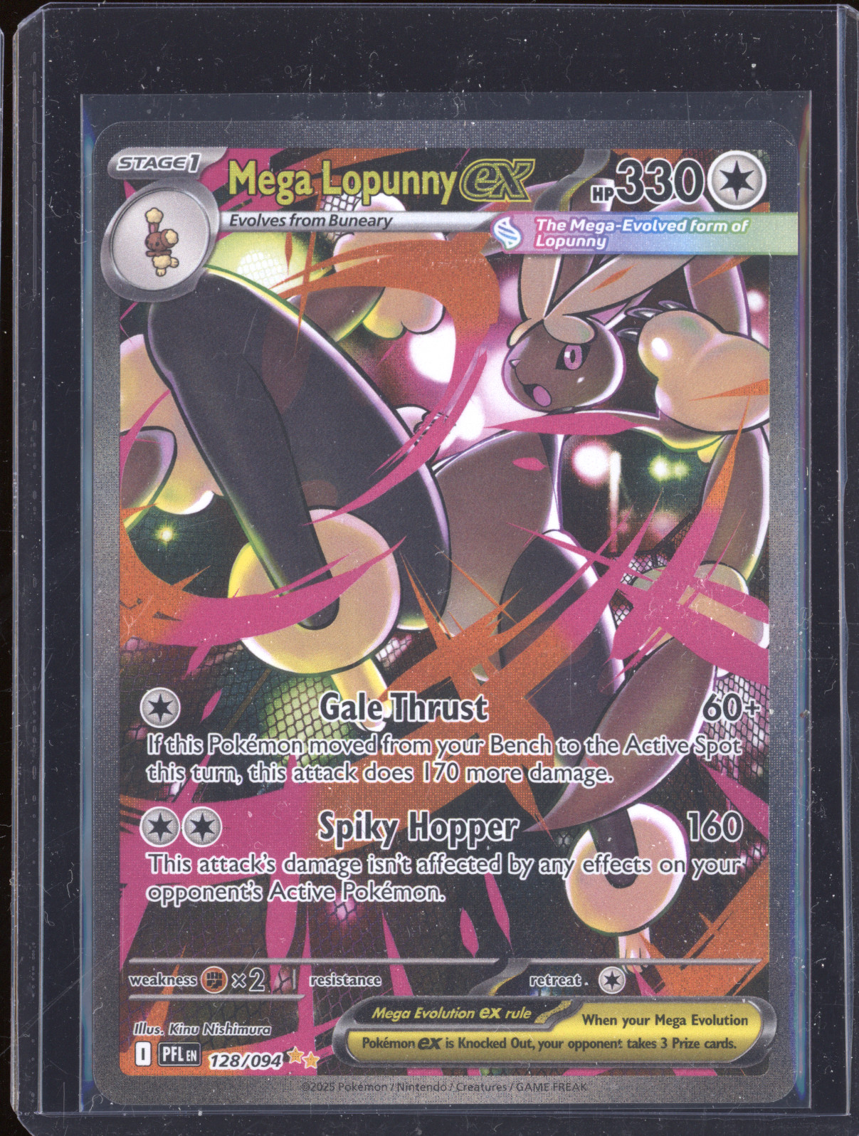 2025 Pokemon TCG #128 Mega Lopunny ex — front