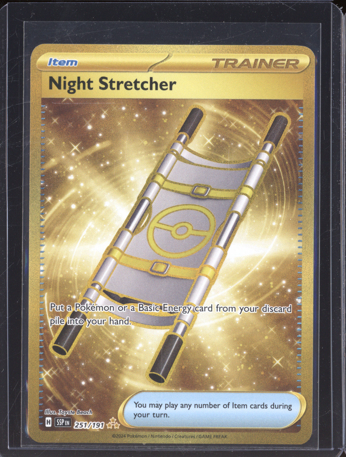 2024 Pokémon SV08: Surging Sparks #251 Night Stretcher — front