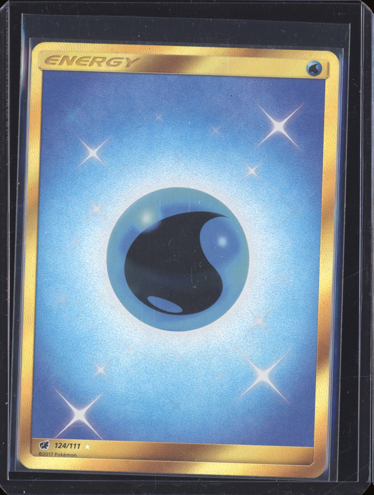 2017 Pokémon Crimson Invasion #124/111 Water Energy Secret Rare — front