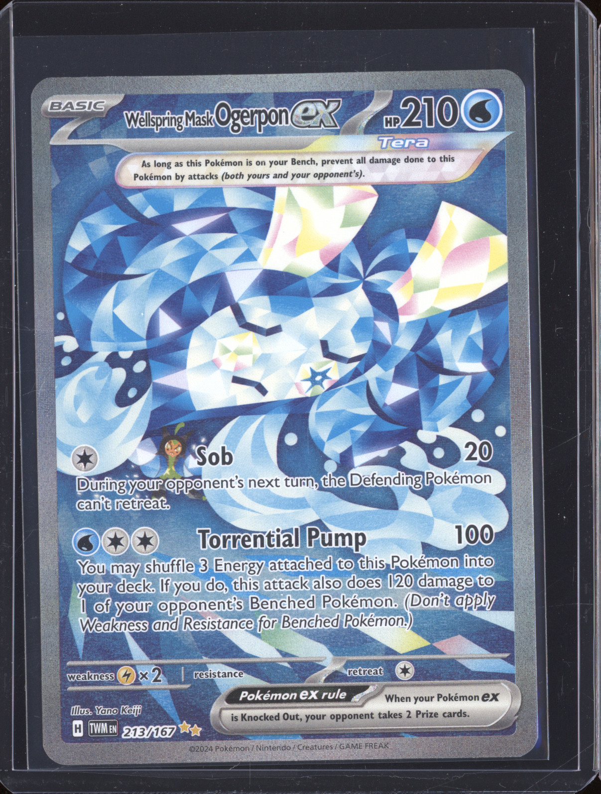 2024 Pokemon SV06: Twilight Masquerade #213/167 Wellspring Mask Ogerpon ex — front