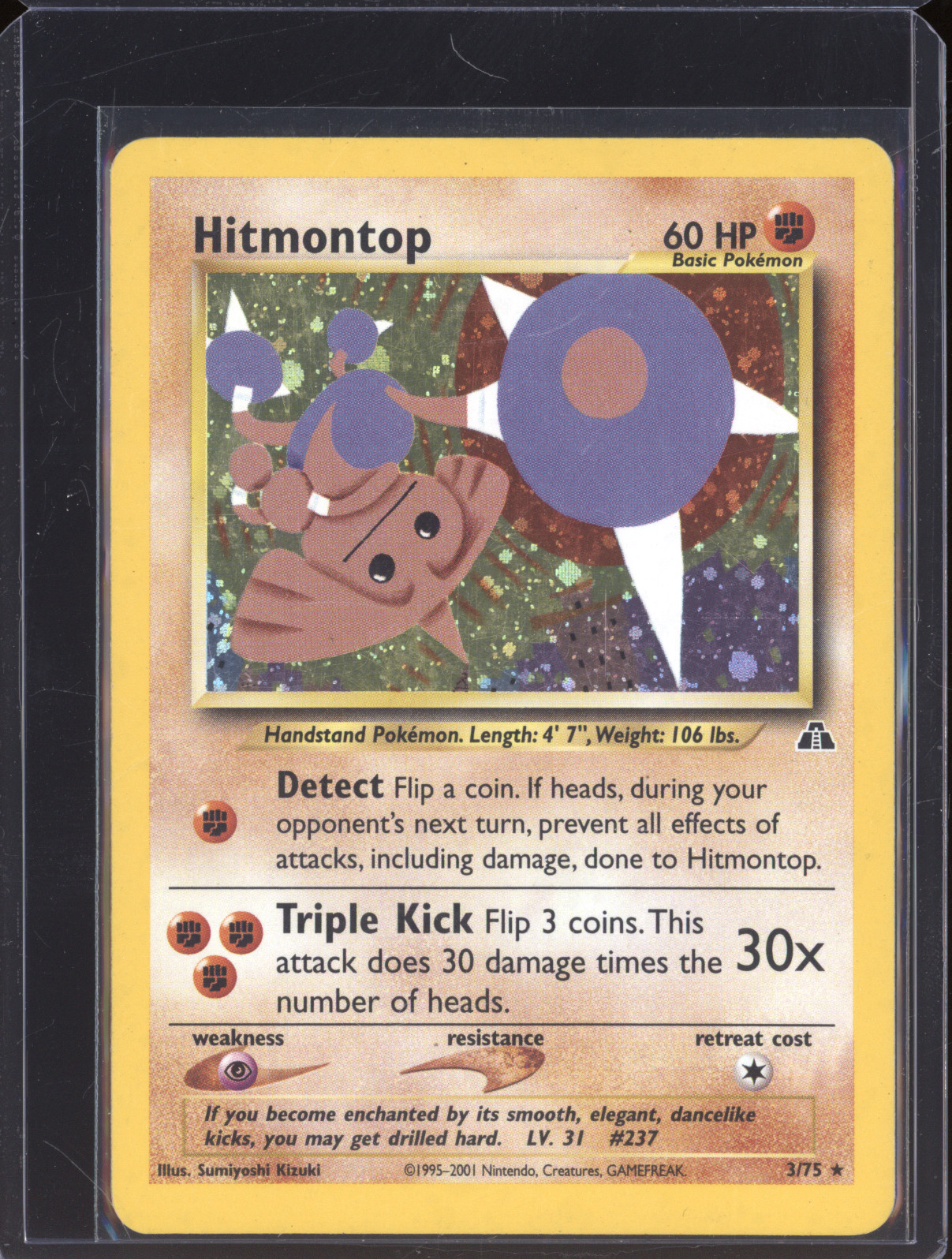 2001 Pokémon Neo Discovery #3 Hitmontop — front