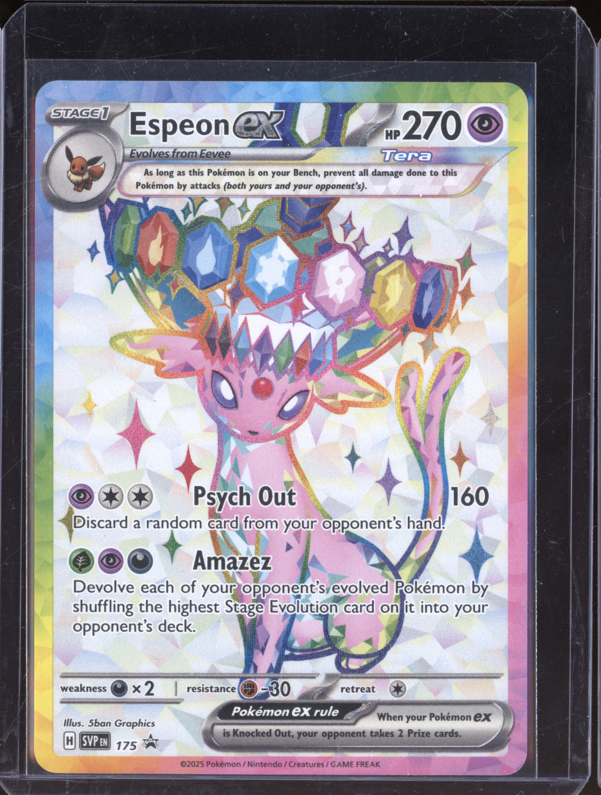2025 Pokémon SVP #175 Espeon ex — front
