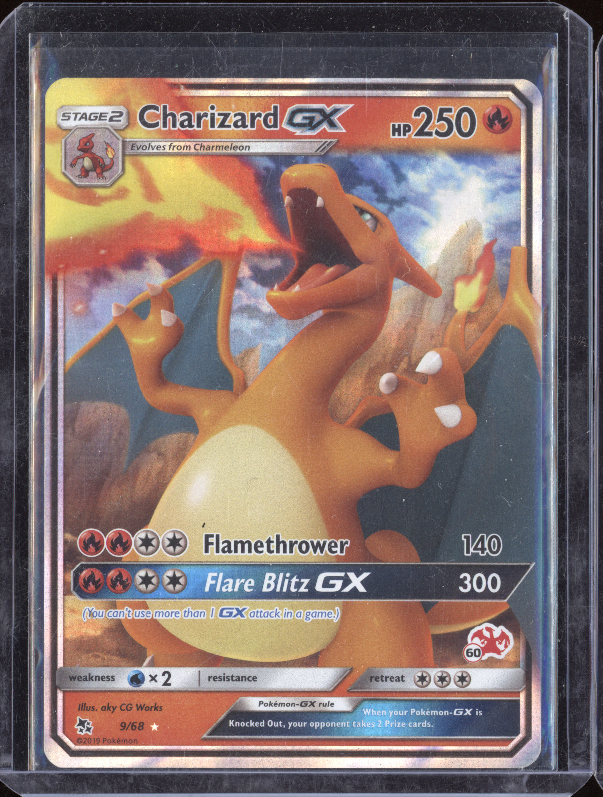 2019 Pokémon TCG Hidden Fates #9 Charizard GX — front