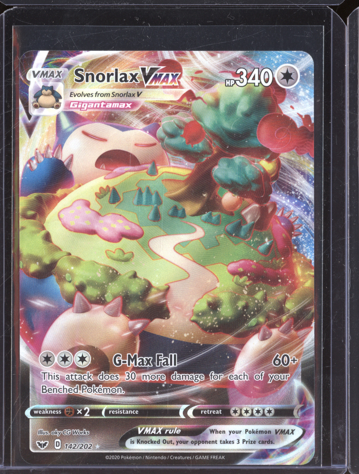 2020 Pokemon Sword & Shield #142 Snorlax VMAX — front