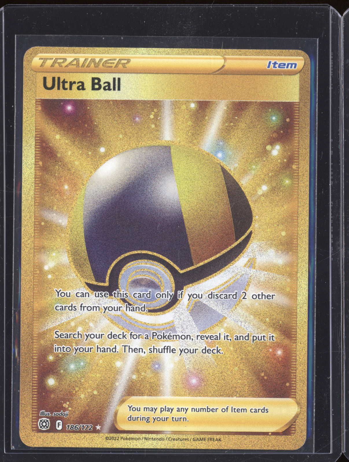 2022 Pokémon Brilliant Stars #186 Ultra Ball — front