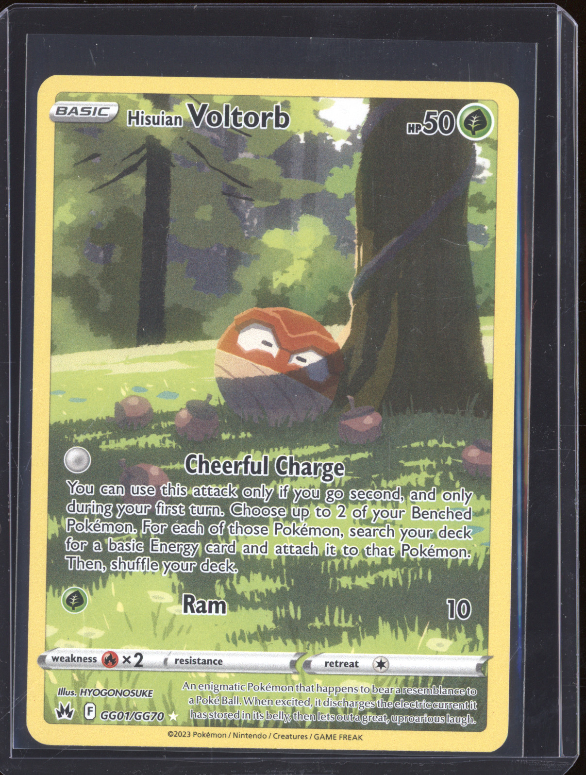 2023 Pokemon Crown Zenith #GG01 Hisuian Voltorb — front