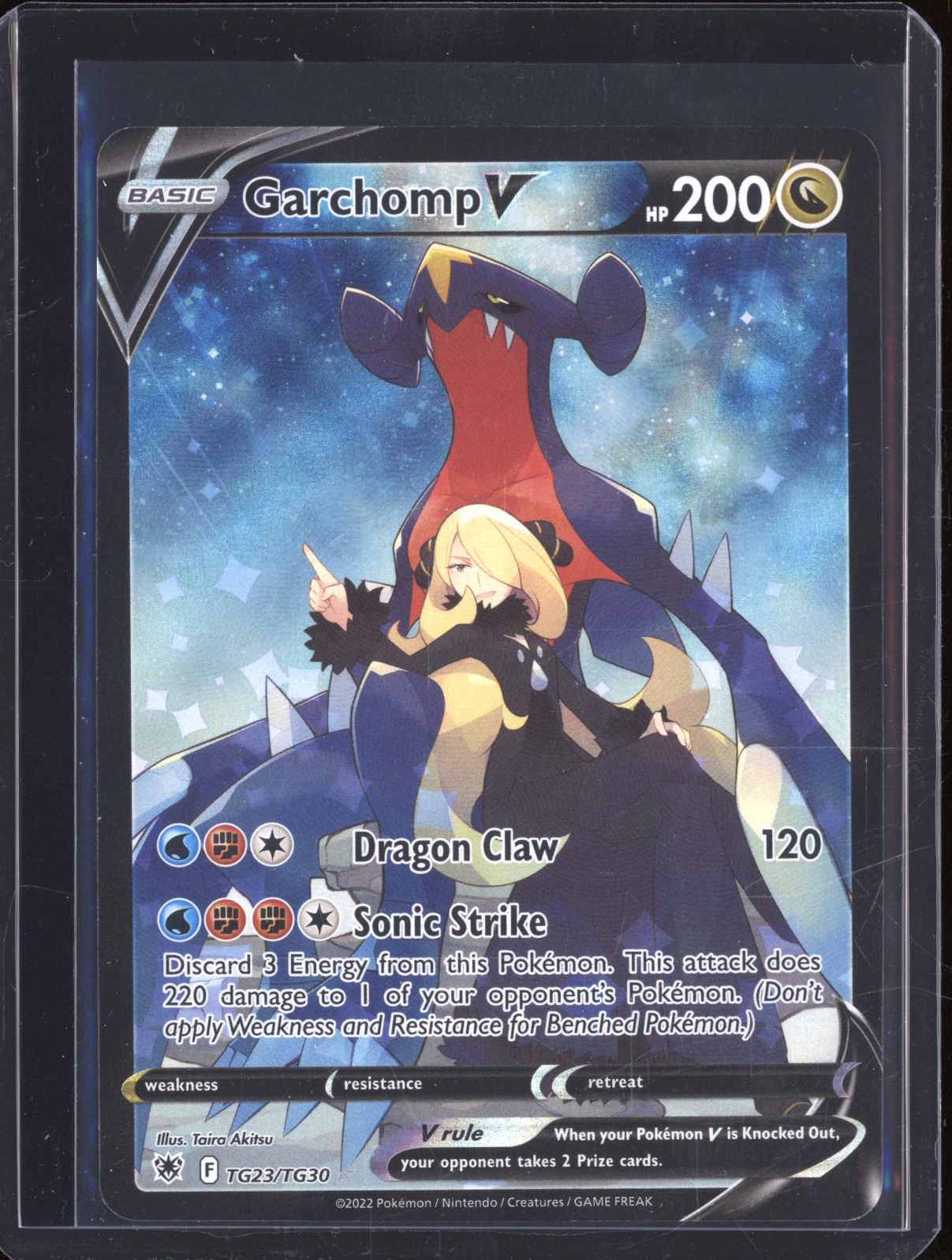 2022 Pokemon Garchomp V #TG23/TG30 Astral Radiance Trainer Gallery — front