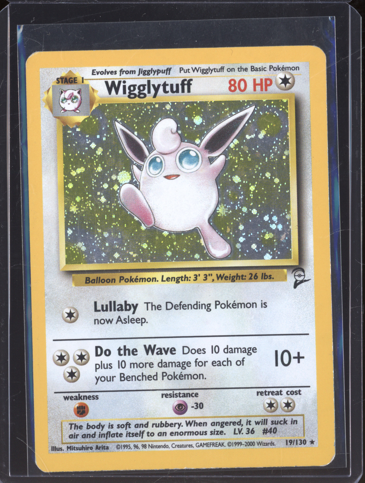 2000 Pokemon Base Set 2 #19 Wigglytuff — front