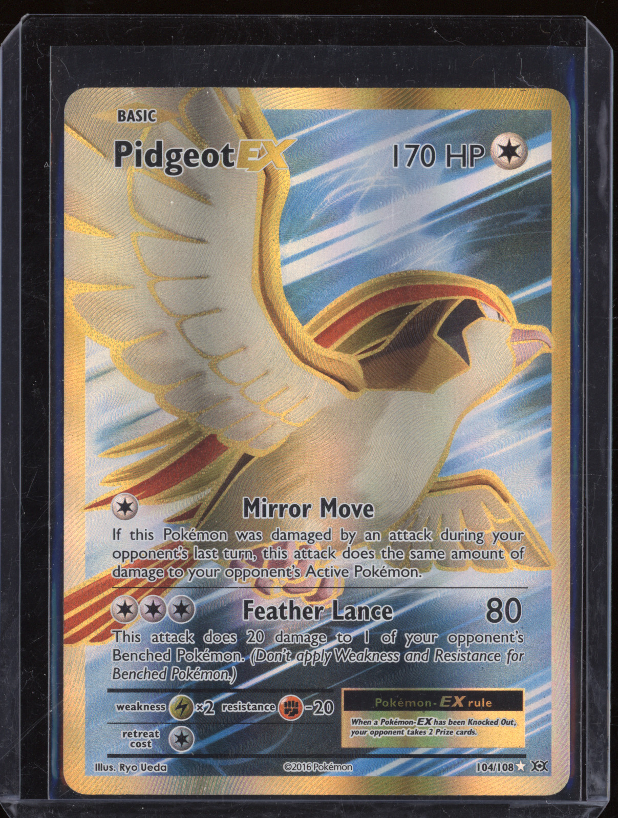2016 Pokémon XY Evolutions #104 Pidgeot EX — front