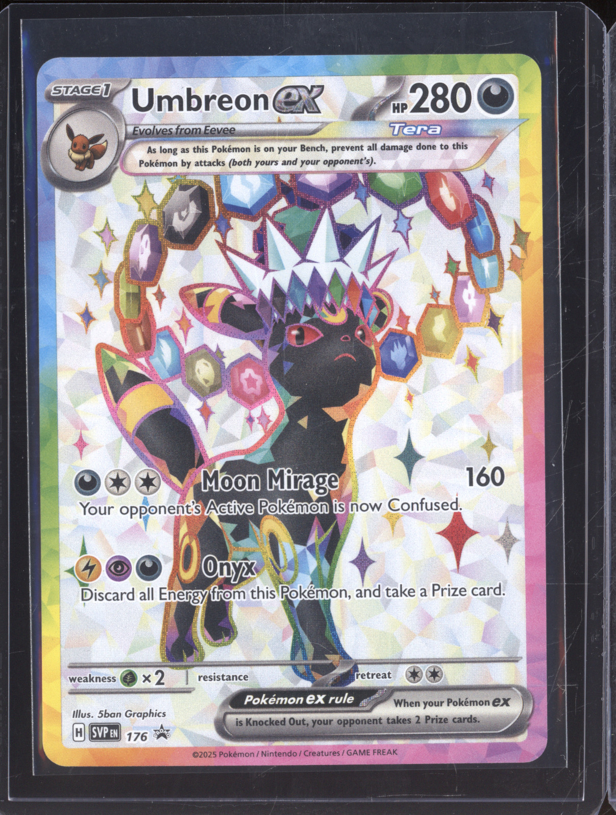 2025 Pokémon TCG Prismatic Evolutions Umbreon EX #176 — front