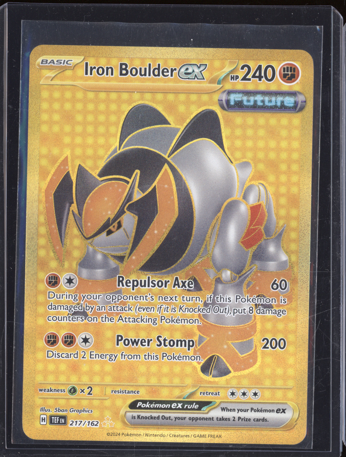 2024 Pokemon TCG Iron Boulder ex 217/162 — front