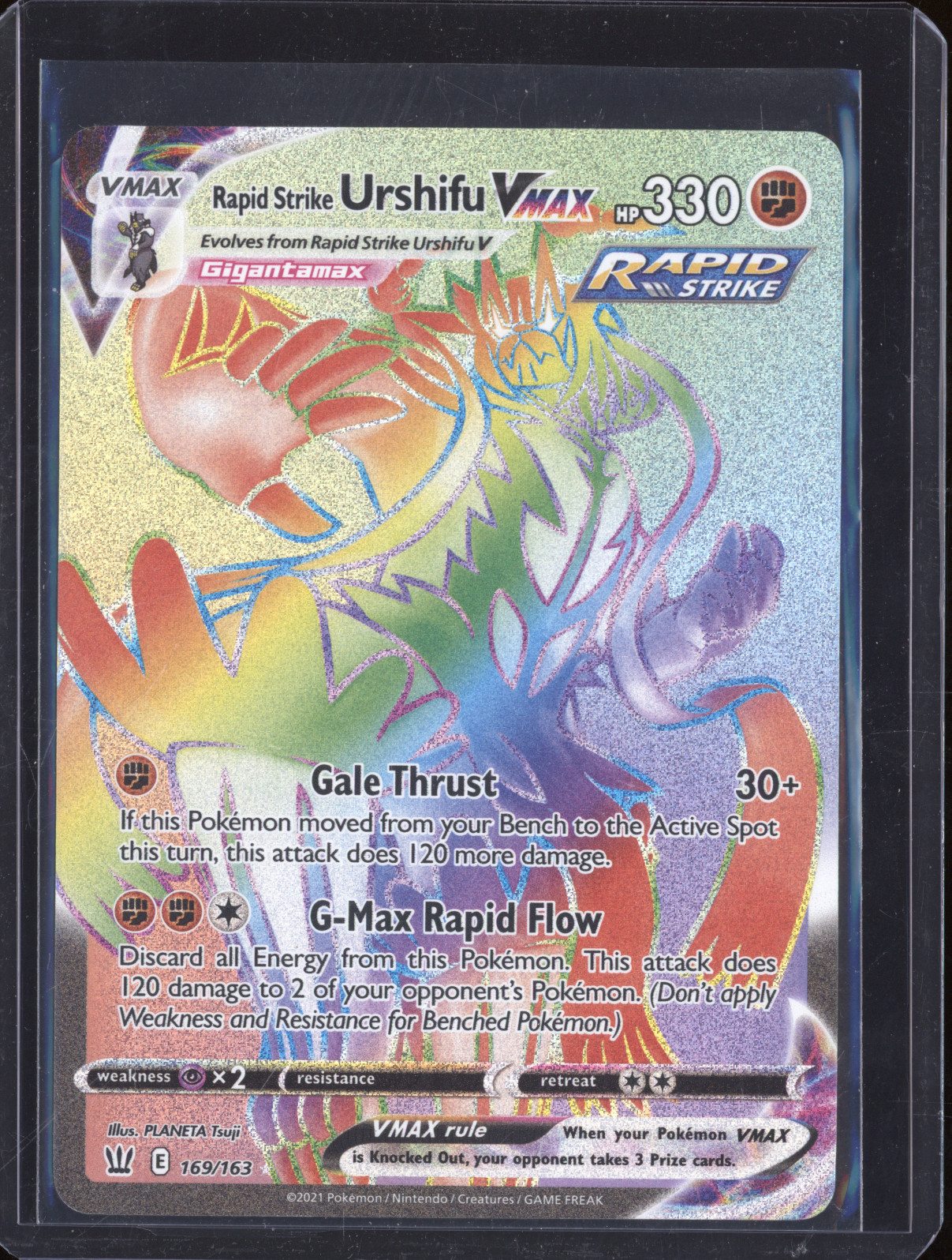 2021 Pokémon Battle Styles #169 Rapid Strike Urshifu VMAX — front