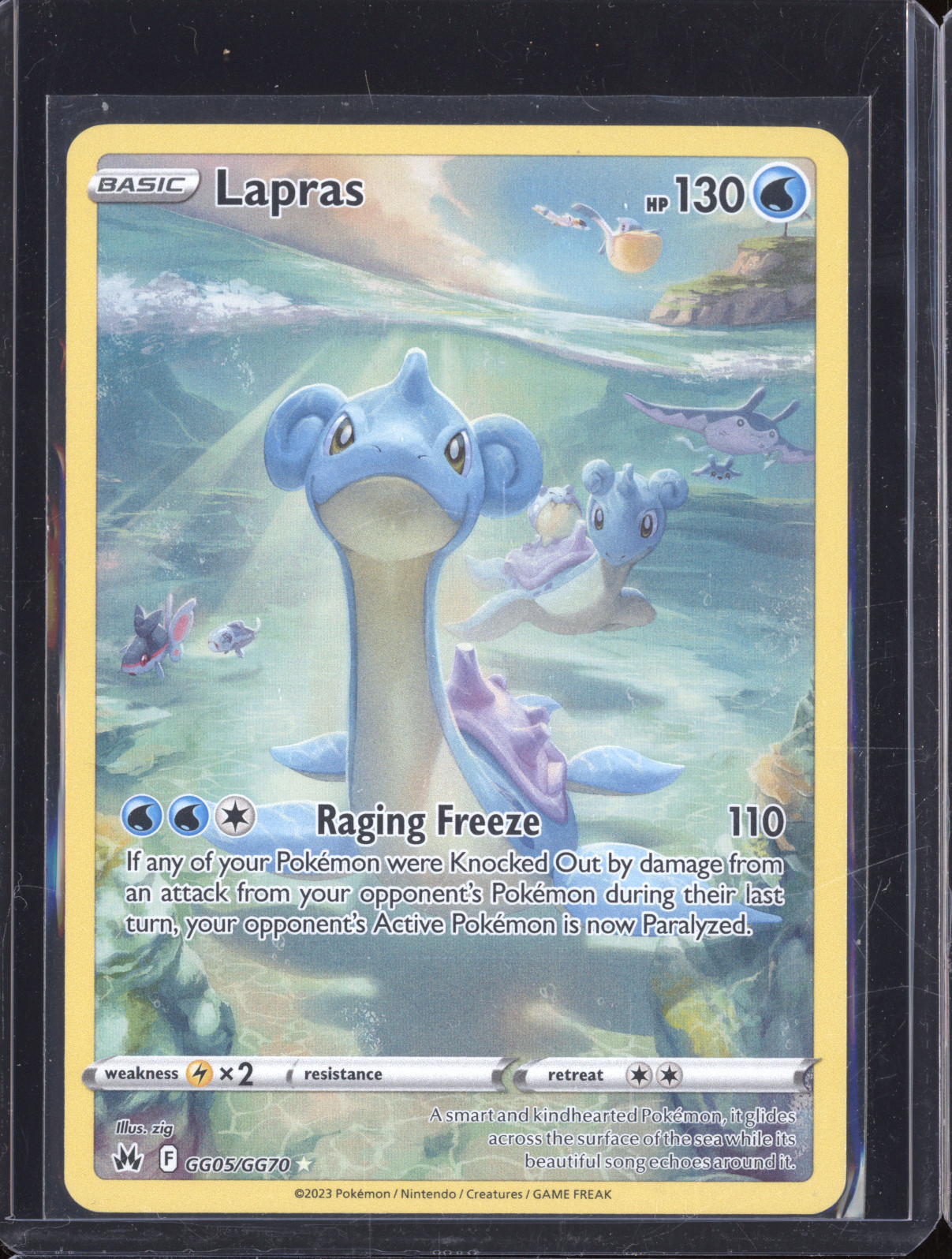 2023 Pokemon Crown Zenith: Galarian Gallery #GG05 Lapras — front