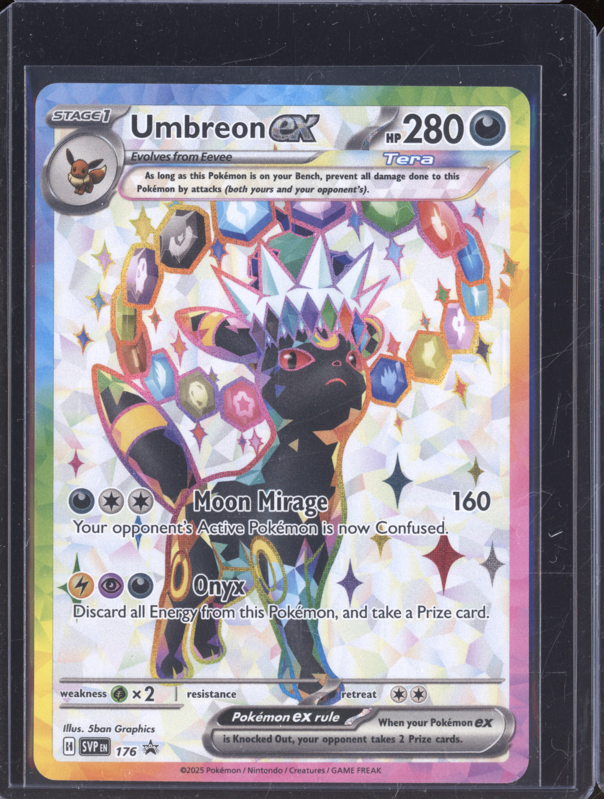 2025 Pokémon Prismatic Evolutions #176 Umbreon ex — front