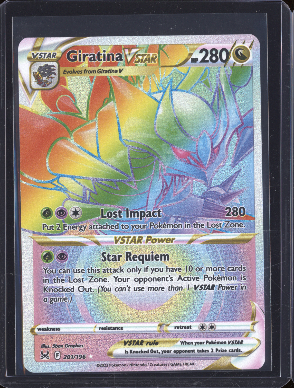 2022 Pokémon Lost Origin #201 Giratina VSTAR — front