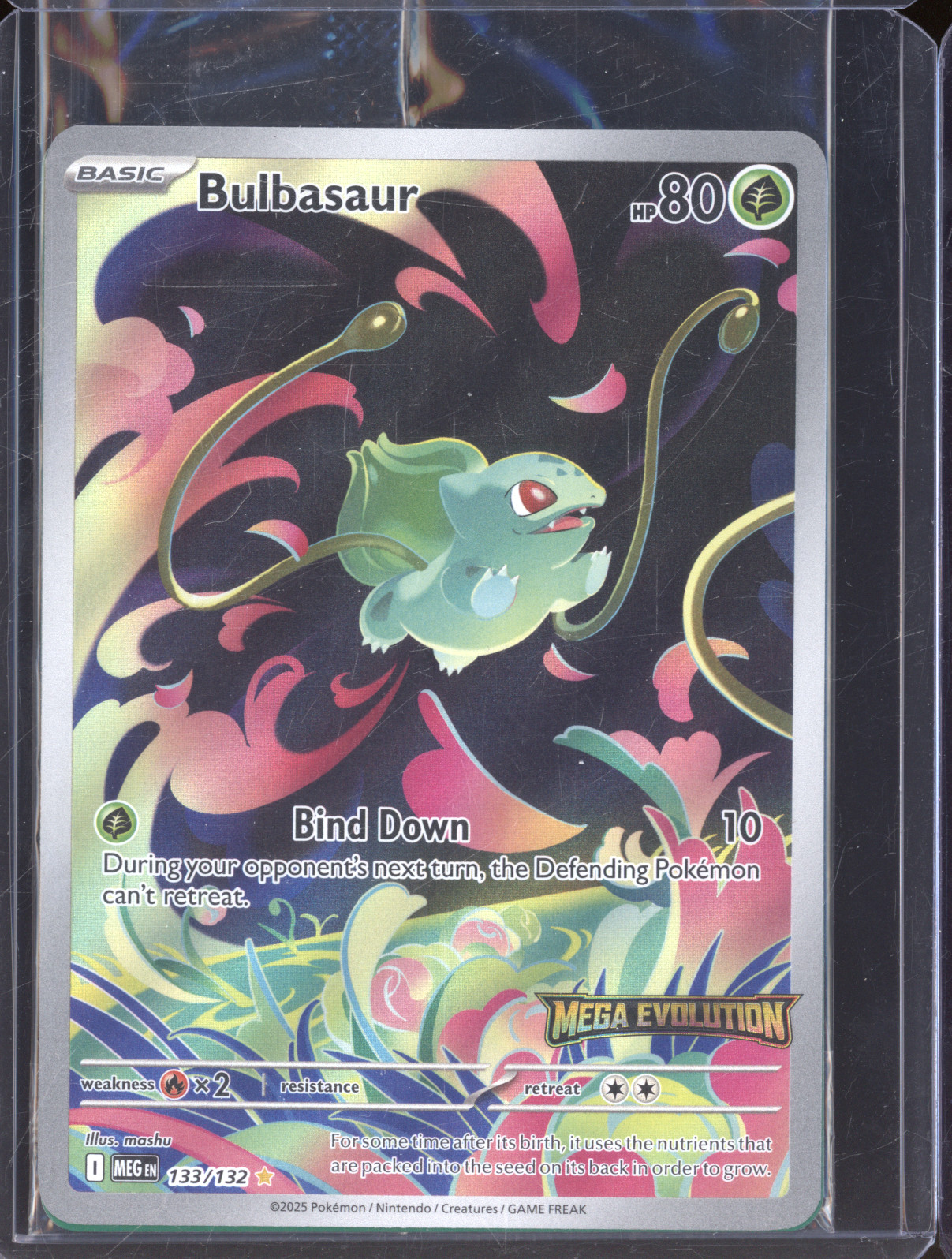 2025 Pokémon Mega Evolutions #133 Bulbasaur Illustration Rare — front