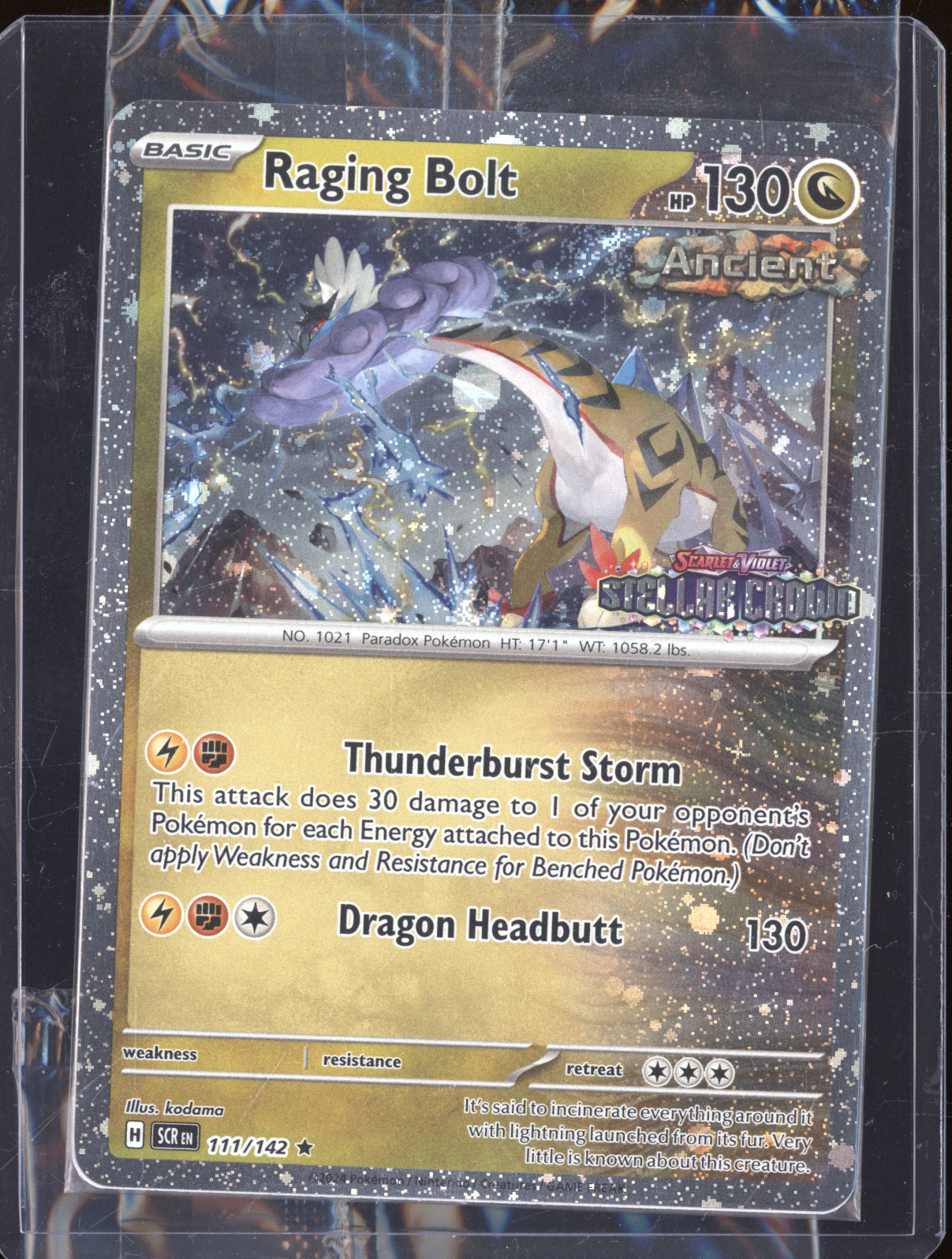 2024 Pokémon Stellar Crown #111 Raging Bolt — front