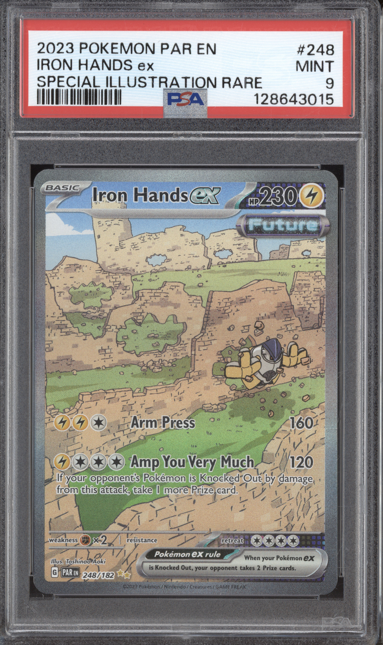 2023 Pokemon Paradox Rift #248 Iron Hands ex Special Illustration Rare — front