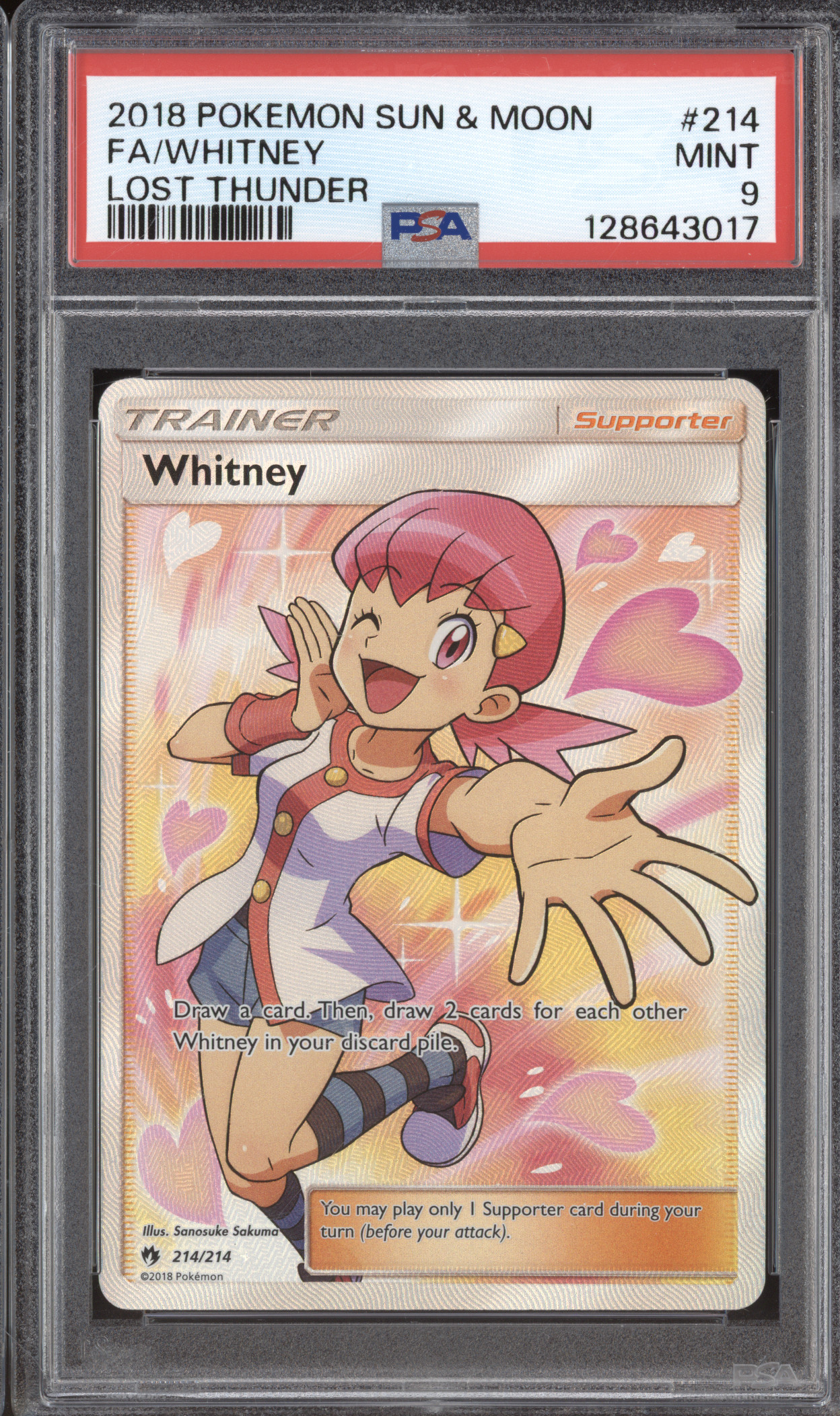 2018 Pokemon Sun & Moon #214 Whitney — front