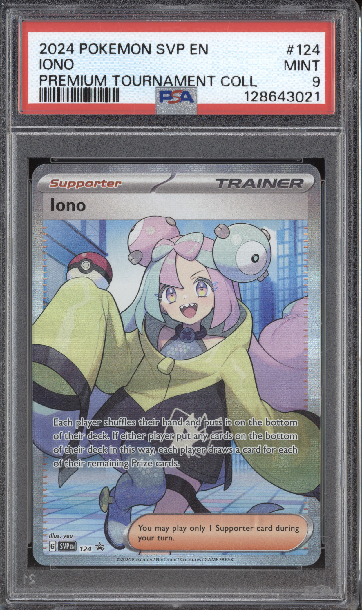 2024 Pokemon SVP #124 Iono Premium Tournament Collection — front
