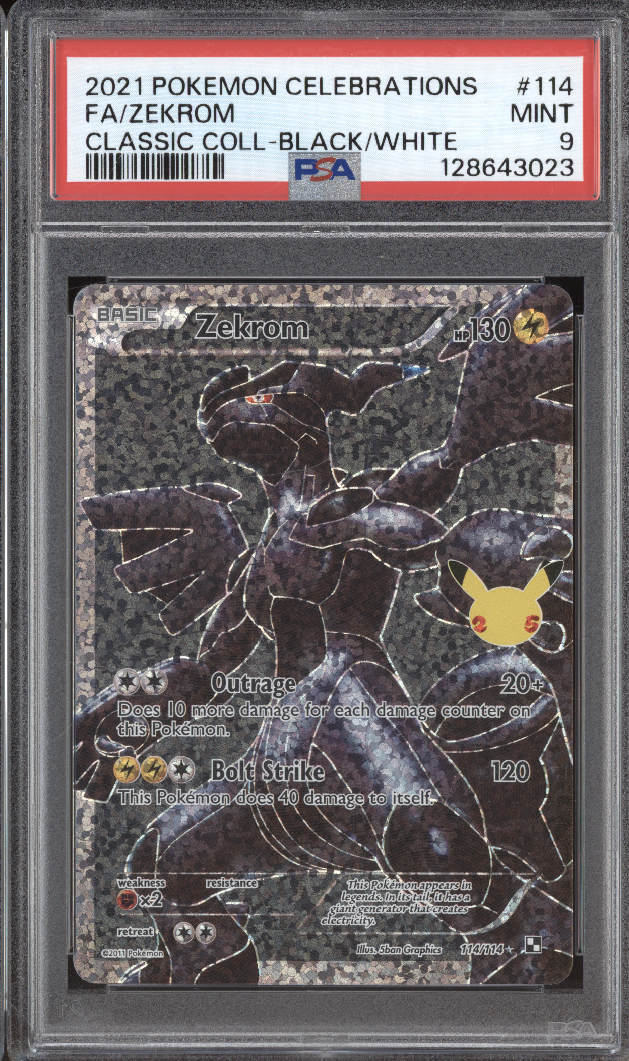 2021 Pokemon Celebrations Classic Collection #114 Zekrom — front